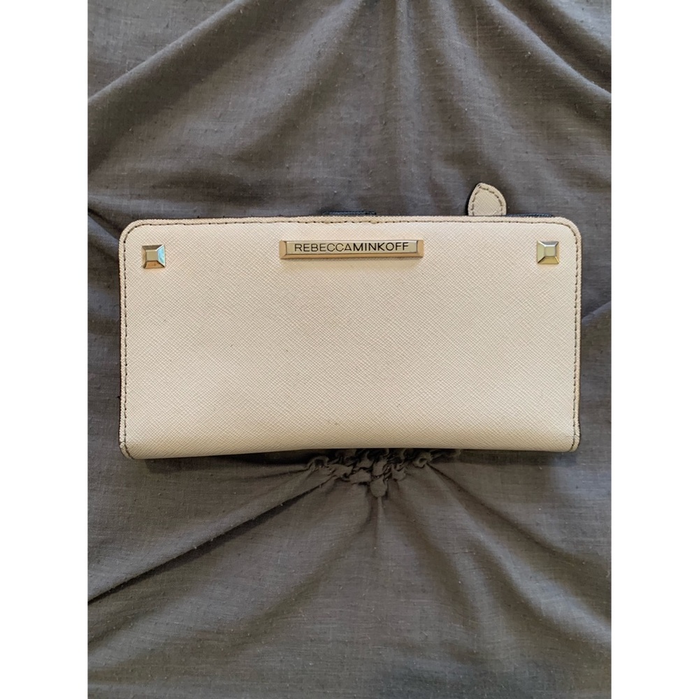 Rebecca Minkoff Coated Canvas Bi Fold Wallet with Stud Detail
